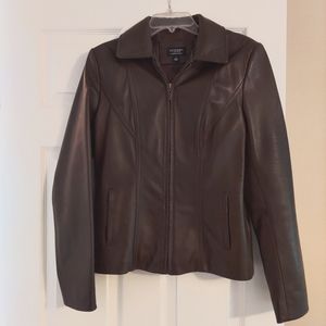 Brown  Lamb skin leather jacket